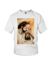 Jesus with lovely Kira Youth T-Shirt tile