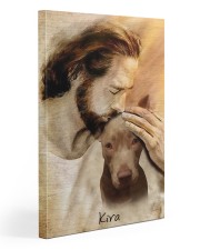 Jesus with lovely Kira canvas-wrap-print tile