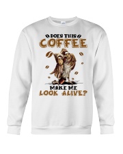 Owl does this coffee make me look alive - For Owl Lover Crewneck Sweatshirt tile