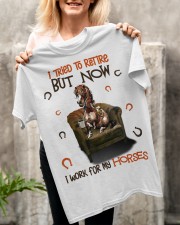 I tried to retire but now i work for my Horses - for Horse lover Classic T-Shirt apparel-classic-tshirt-lifestyle-front-117