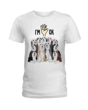 Full of Bearded collies i'm ok - for Bearded collie lover Ladies T-Shirt tile