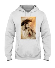 Jesus with lovely Fox terrier - for Fox terrier lover Hooded Sweatshirt tile