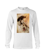 Jesus with lovely Fox terrier - for Fox terrier lover Long Sleeve Tee tile