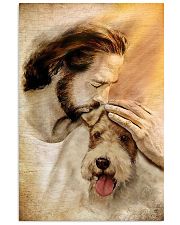 Jesus with lovely Fox terrier - for Fox terrier lover 11x17 Poster front