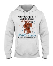 Dachshund coffee make it through the day - for Dachshund lover Hooded Sweatshirt tile