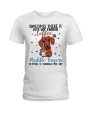 Dachshund coffee make it through the day - for Dachshund lover Ladies T-Shirt tile