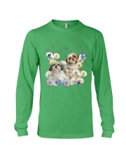 Shih Tzu butterfly dandelions for shih tzu lover Long Sleeve Tee tile
