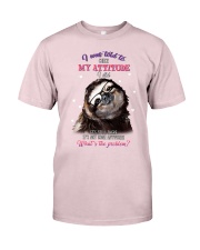 Sloth check my attitude for sloth lover Premium Fit Mens Tee tile