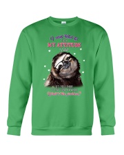 Sloth check my attitude for sloth lover Crewneck Sweatshirt tile
