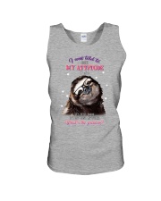 Sloth check my attitude for sloth lover Unisex Tank tile