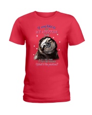 Sloth check my attitude for sloth lover Ladies T-Shirt tile