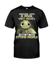 Turtle arguing with a fool only proves there are two stupid people - For turtle lover Premium Fit Mens Tee tile