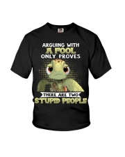Turtle arguing with a fool only proves there are two stupid people - For turtle lover Youth T-Shirt tile