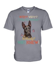 Dutch Shepherd Dog Attitude Really V-Neck T-Shirt tile