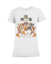 Full of American staffordshire terriers i'm ok cus - for American staffordshire terrier lover Premium Fit Ladies Tee tile