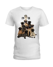 Full of English Mastiffs i'm ok - for English Mastiff lover Ladies T-Shirt tile