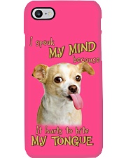 Chihuahua i speak my mind - for chihuahua lover Phone Case tile