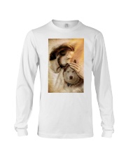 Jesus with lovely brown husky Long Sleeve Tee tile