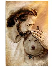 Jesus with lovely brown husky 11x17 Poster front