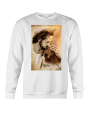 Jesus with lovely Bella Crewneck Sweatshirt tile