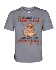 Pig i'm not in a bad mood you are just annoying - for Pig lover V-Neck T-Shirt tile