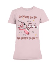 Flamingo no desire to do it for flamingo lover Premium Fit Ladies Tee tile