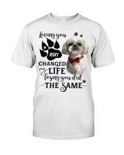 Shih tzu loving you changed my life losing you did the same personalized - for Shih tzu lover Premium Fit Mens Tee tile