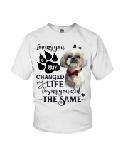 Shih tzu loving you changed my life losing you did the same personalized - for Shih tzu lover Youth T-Shirt tile