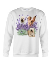 Soft Coated Wheaten Terrier and Purple flower Crewneck Sweatshirt tile