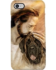 Jesus with lovely English Mastiff - for English Mastiff lover Phone Case tile