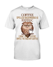 Owl coffee spelled backwards is eeffoc - For Owl Lover Premium Fit Mens Tee tile