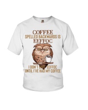 Owl coffee spelled backwards is eeffoc - For Owl Lover Youth T-Shirt tile
