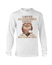 Owl coffee spelled backwards is eeffoc - For Owl Lover Long Sleeve Tee tile