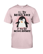 Penguin I'll try being nice for penguin lover Premium Fit Mens Tee tile