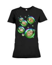 Funny cats in bubbles - for cat lover Premium Fit Ladies Tee tile