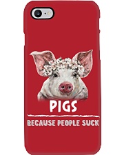 Pigs because people suck - for pig lover Phone Case tile