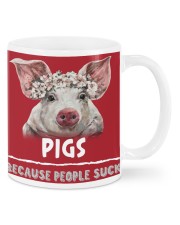 Pigs because people suck - for pig lover Mugs tile
