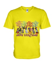  German Wirehaired Pointer happy everything for German Wirehaired Pointer lover V-Neck T-Shirt tile