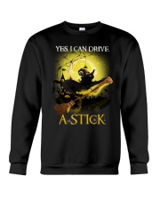 Black Cat yes i can drive a stick - For Cat Lover Crewneck Sweatshirt tile