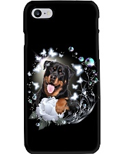 Rottweiler magical white rose - Rottweiler lover Phone Case tile
