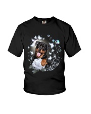 Rottweiler magical white rose - Rottweiler lover Youth T-Shirt tile