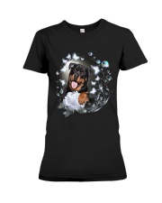 Rottweiler magical white rose - Rottweiler lover Premium Fit Ladies Tee tile