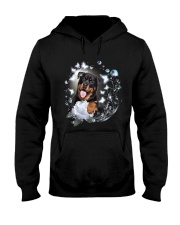 Rottweiler magical white rose - Rottweiler lover Hooded Sweatshirt tile