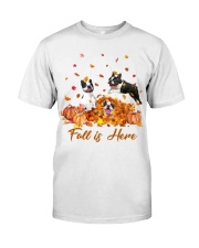 Boston Terriers fall is here - for Boston Terrier lover Premium Fit Mens Tee tile