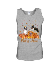 Boston Terriers fall is here - for Boston Terrier lover Unisex Tank tile