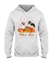 Boston Terriers fall is here - for Boston Terrier lover Hooded Sweatshirt tile