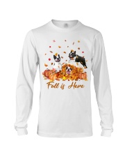 Boston Terriers fall is here - for Boston Terrier lover Long Sleeve Tee tile