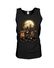 Three Rottweilers happy halloween - for Rottweiler lover Unisex Tank tile