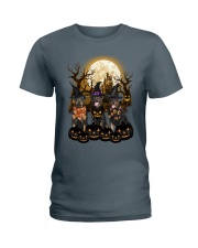 Three Rottweilers happy halloween - for Rottweiler lover Ladies T-Shirt tile