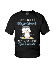 Penguin life is full of disappointments Youth T-Shirt tile